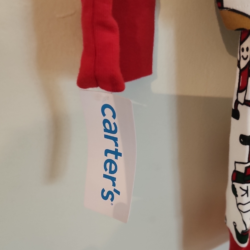 NWT Carters Christmas Pajamas with Santa Print - Picture 3 of 3